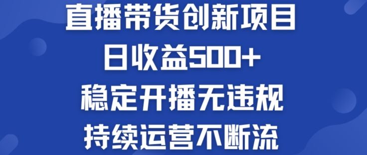 淘宝无人直播带货创新项目：日收益500+  稳定开播无违规  持续运营不断流【揭秘】-网创项目总站