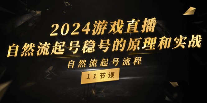 2024游戏直播自然流起号稳号的原理和实战，自然流起号流程（11节）-网创项目总站
