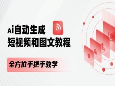 AI自动生成短视频和图文课程，全方位手把手教学-网创项目总站