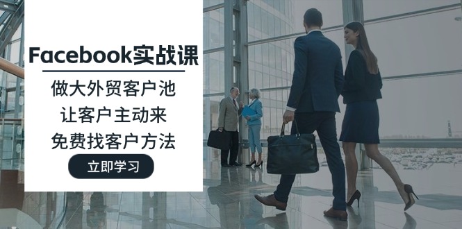 （11913期）Facebook实战课：做大外贸客户池，让客户主动来，免费找客户方法-网创项目总站