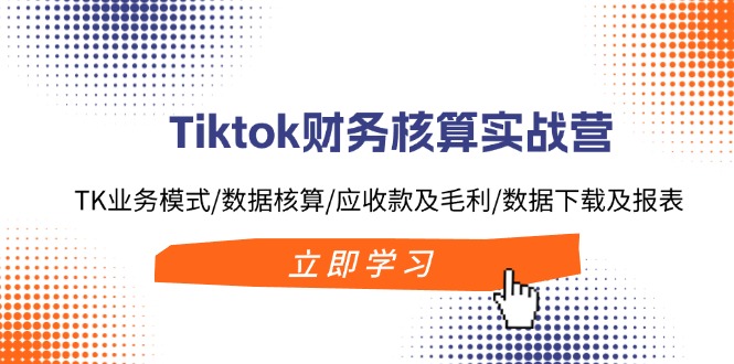 (11978期)Tiktok财务核算实战营:TK业务模式/数据核算/应收款及毛利/数据下载及报表-网创项目总站
