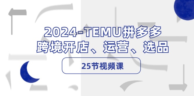 （12106期）2024-TEMU拼多多·跨境开店、运营、选品（25节视频课）-网创项目总站