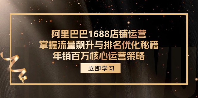 （12184期）阿里巴巴1688店铺运营，掌握流量飙升与排名优化秘籍 年销百万核心运营策略-网创项目总站