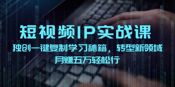 短视频IP实战课，独创一键复制学习秘籍，转战新领域，月赚五万轻松行-网创项目总站
