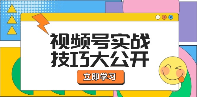 视频号实战技巧大公开：选题拍摄、运营推广、直播带货一站式学习-网创项目总站