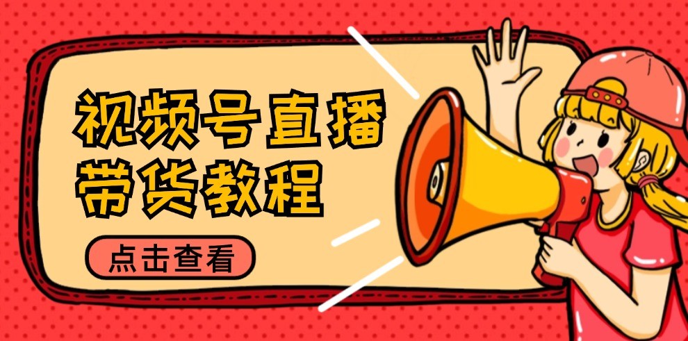 视频号直播带货教程：选品思路与话术拆解/掌握多种带货套路/提升直播效果-网创项目总站