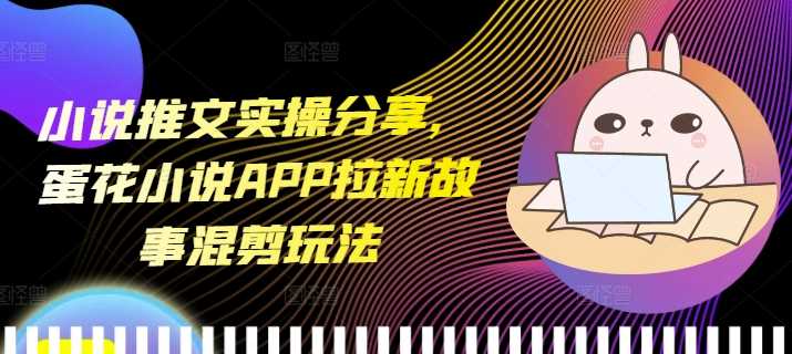 小说推文实操分享，蛋花小说APP拉新故事混剪玩法-网创项目总站