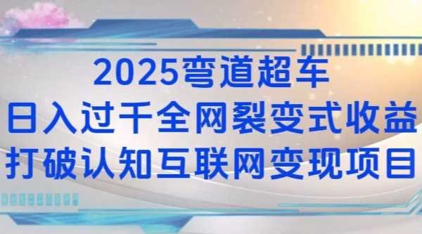 2025弯道超车日入过K全网裂变式收益打破认知互联网变现项目【揭秘】-网创项目总站