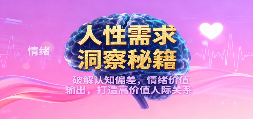人性需求洞察秘籍,破解认知偏差,情绪价值输出,打造高价值人际关系-网创项目总站