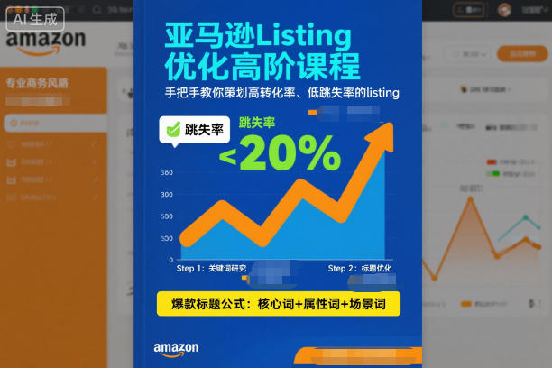亚马逊Listing优化高阶课程，手把手教你策划高转化率、低跳失率的listing-网创项目总站