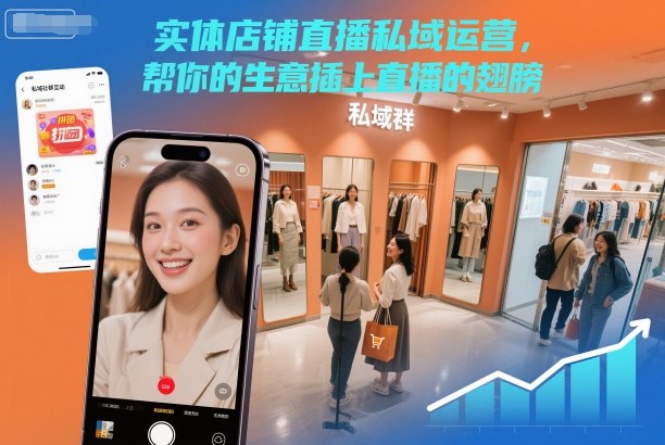 实体店铺直播私域运营,帮你的生意插上直播的翅膀-网创项目总站