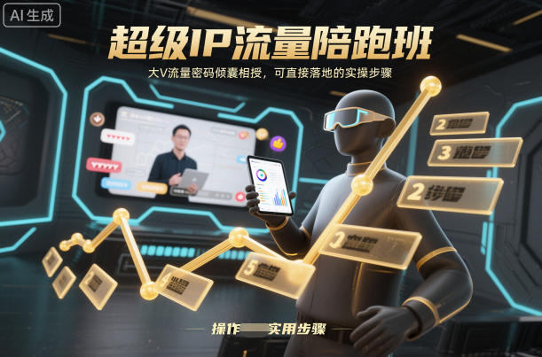 超级IP流量陪跑班,大V流量密码倾囊相授,可直接落地的实操步骤-网创项目总站