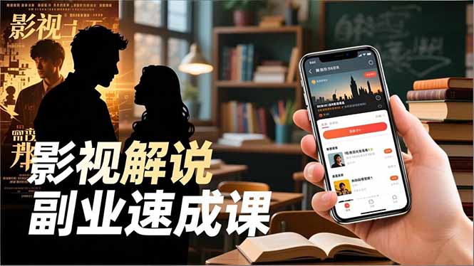 Tk影视解说副业速成课，软件安装、全流程实操、爆款预设，新手两周变现-网创项目总站