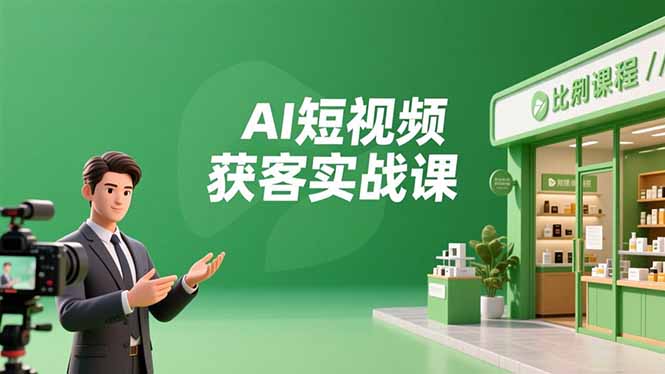 AI短视频获客实战课，数字人创作、实体行业应用、精准引流，30天获取客源月入6万+-网创项目总站