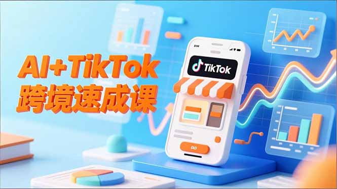 AI+TikTok跨境速成课,智能翻译、店铺定位、流程拆解,7天高效上线运营-网创项目总站