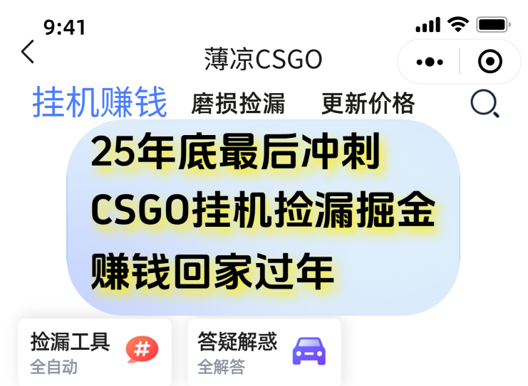 用CSGO游戏挂机捡漏掘金赚钱掘金，一部手机轻松日入500+-网创项目总站