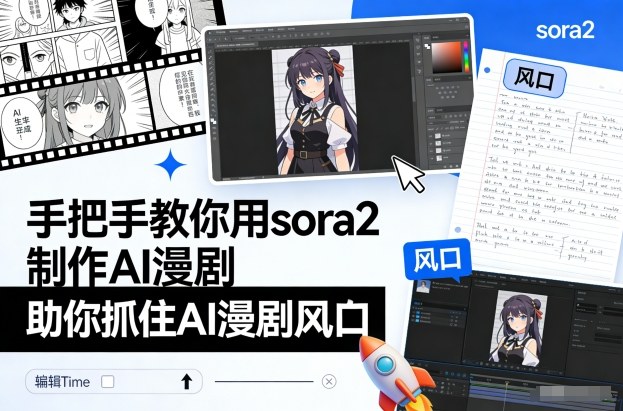 手把手教你用sora2制作AI漫剧，助你抓住AI漫剧风口-网创项目总站