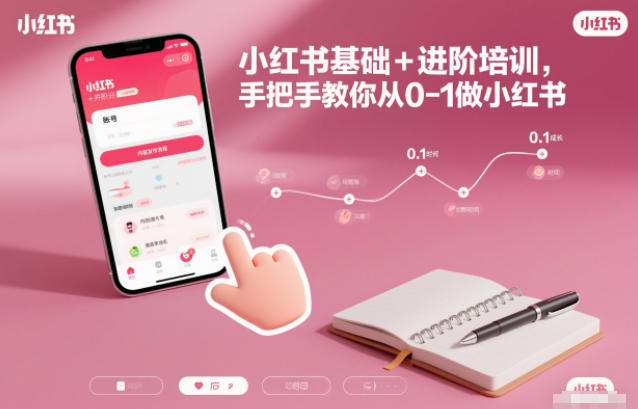 小红书基础+进阶培训，手把手教你从0-1做小红书-网创项目总站