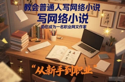 教会普通人写网络小说，助您成为一名职业网文作家-网创项目总站