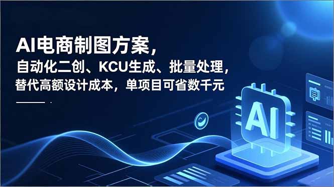 AI电商制图方案，自动化二创、SKU生成、批量处理，替代高额设计成本，单项目可省数千元-网创项目总站