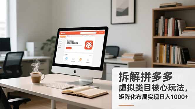 拆解拼多多虚拟类目核心玩法，矩阵化布局实现日入1000+-网创项目总站