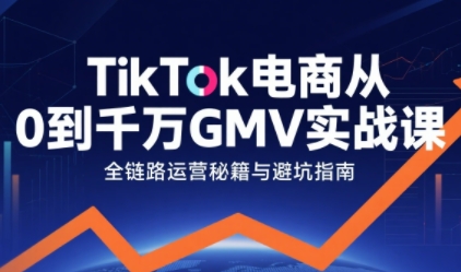 TikTok电商从0到千万GMV实战课，从0到1拆解实战秘籍(更新)-网创项目总站