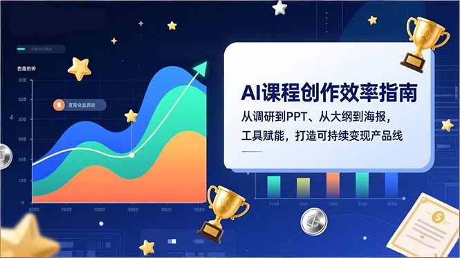 AI课程创作效率指南，从调研到PPT、从大纲到海报，工具赋能，打造可持续变现产品线-网创项目总站