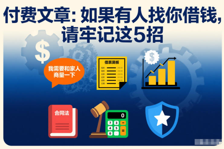 付费文章：如果有人找你借钱，请牢记这5招-网创项目总站