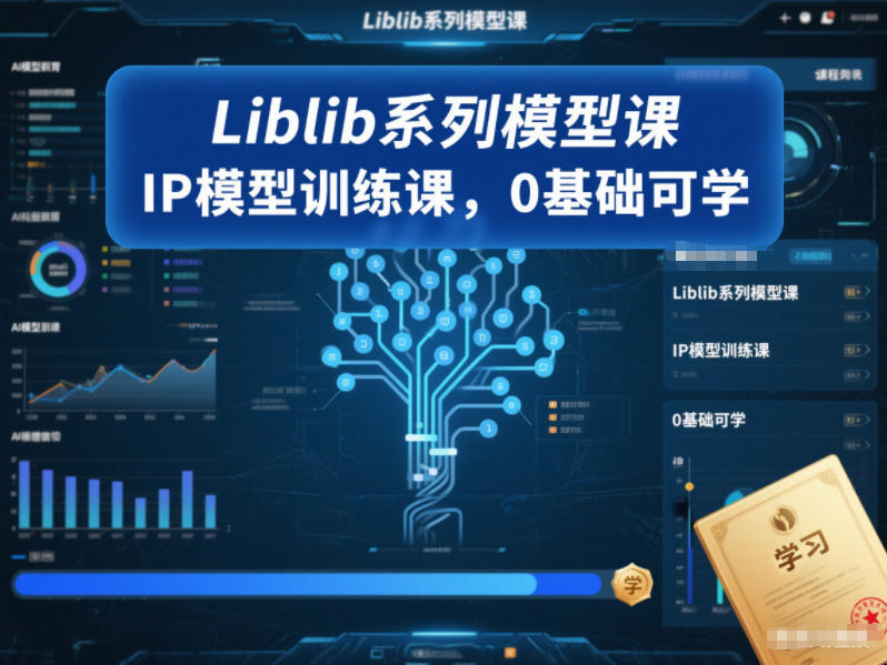 Liblib系列模型课，IP模型训练课，0基础可学-网创项目总站