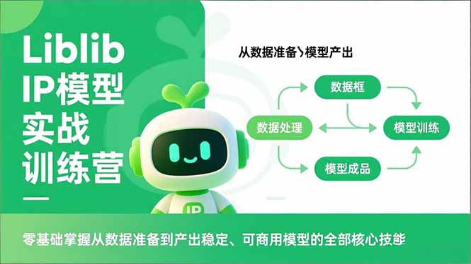 Liblib IP模型实战训练营，零基础掌握从数据准备到产出稳定、可商用模型的全部核心技能-网创项目总站
