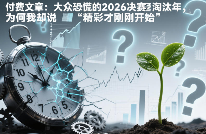 付费文章：大众恐慌的2026决赛淘汰年，为何我却说“精彩才刚刚开始”？-网创项目总站
