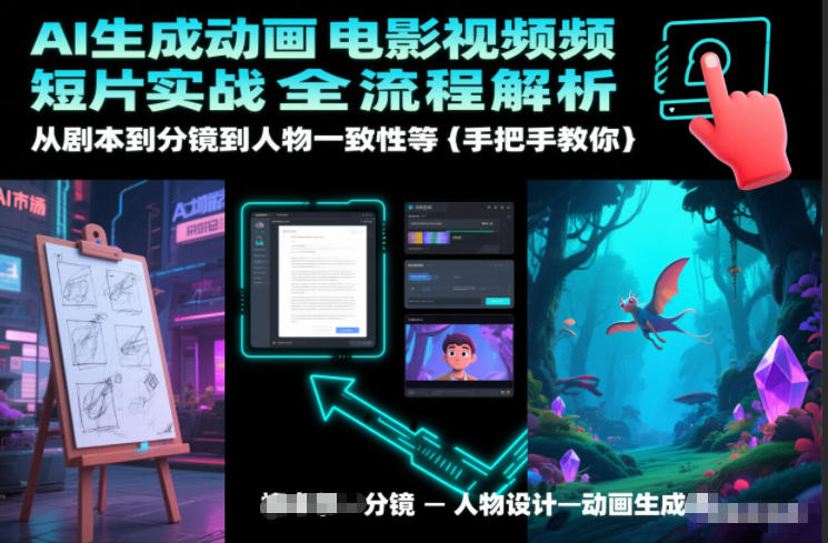 AI生成动画电影视频短片实战全流程解析，从剧本到分镜到人物一致性等手把手教你-网创项目总站