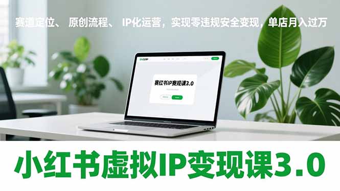 小红书虚拟IP变现课3.0，赛道定位、原创流程、IP化运营，实现零违规安全变现，单店月入过万-网创项目总站