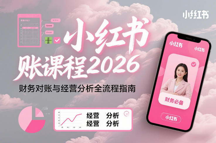 小红书对账课程2026，财务对账与经营分析全流程指南-网创项目总站