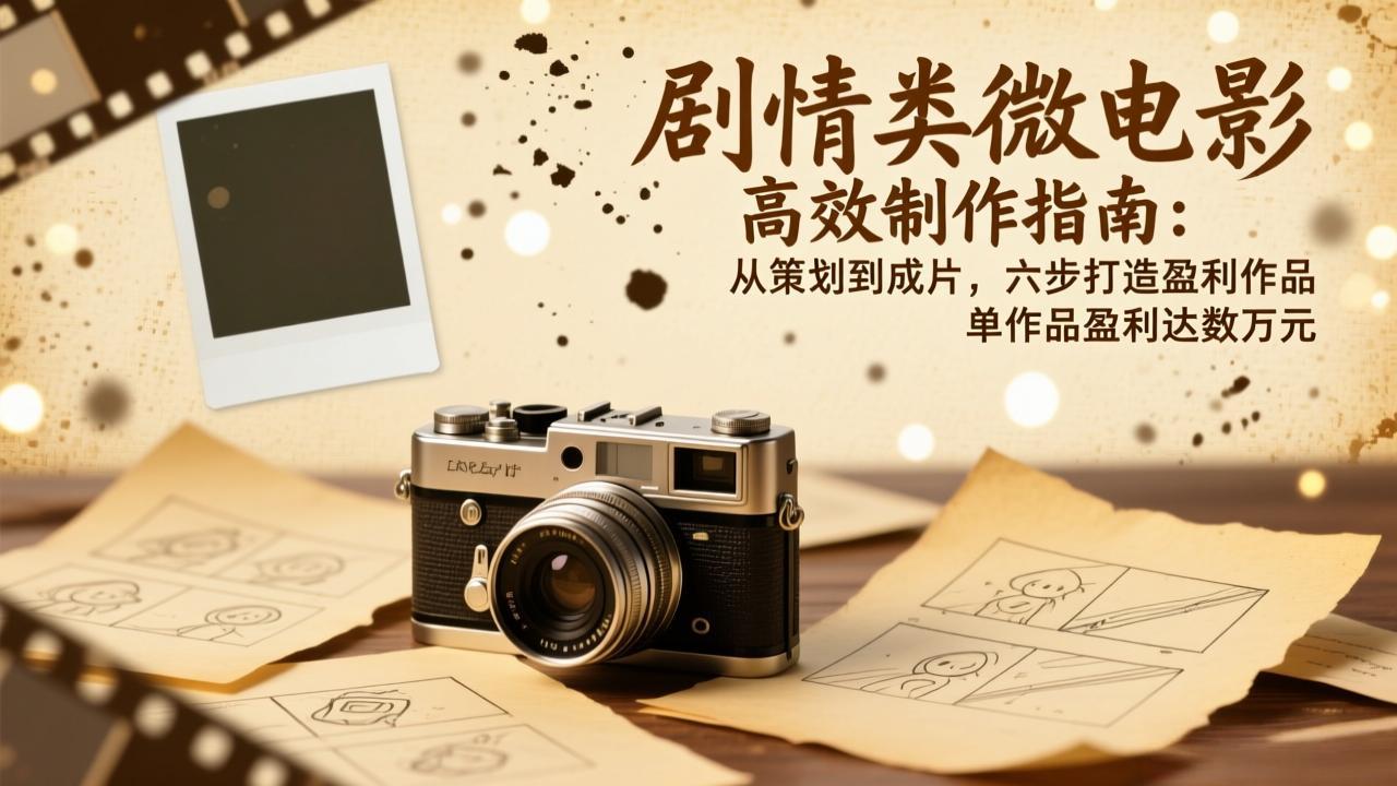 剧情类微电影高效制作指南：从策划到成片，六步打造盈利作品，单作品盈利达数万元-网创项目总站