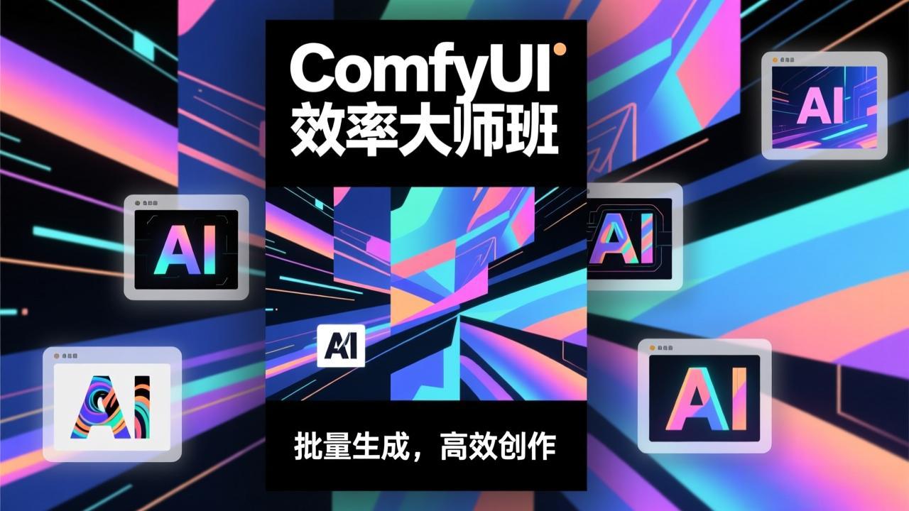 ComfyUI效率大师班：工作流搭建，批量生成，将个人AI出图效率提升5-10倍，月接单收入1-3万-网创项目总站