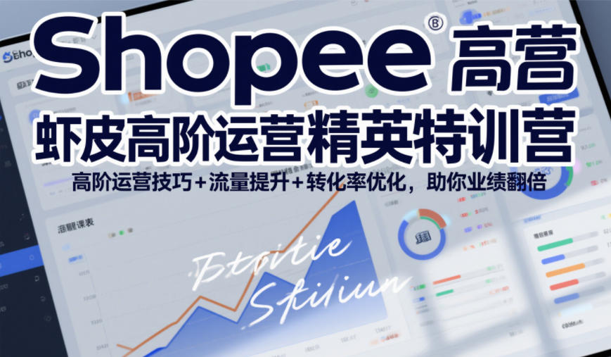 Shopee虾皮高阶运营精英特训营，高阶运营技巧+流量提升+转化率优化，助你业绩翻倍-网创项目总站
