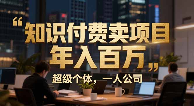 从0到年入百万:超级个体实战心得公开,个人IP×精准引流×成交系统全拆解-网创项目总站