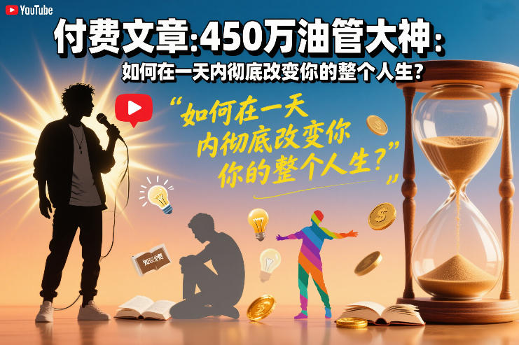 付费文章:450万油管大神:如何在一天内彻底改变你的整个人生?-网创项目总站