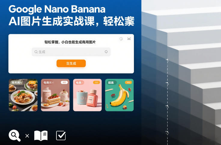Google Nano Banana AI图片生成实战课，轻松掌握，小白也能生成商用图片-网创项目总站