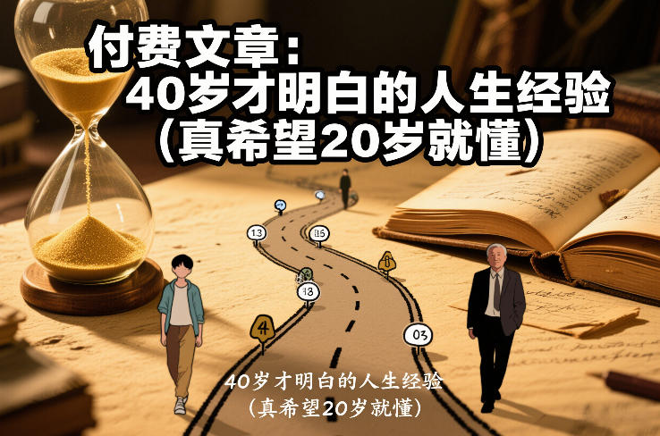 付费文章：40岁才明白的人生经验(真希望20岁就懂)-网创项目总站
