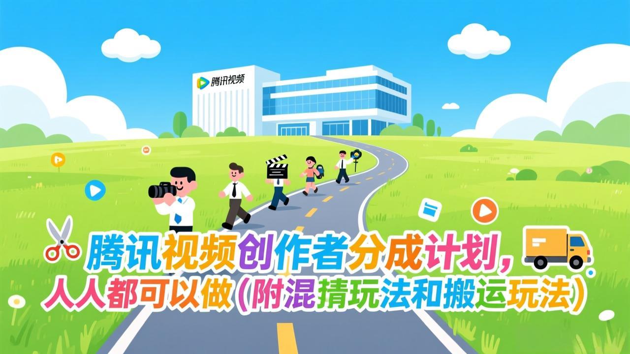 腾讯视频创作者分成计划，人人都可以做(附混剪玩法和搬运玩法-网创项目总站