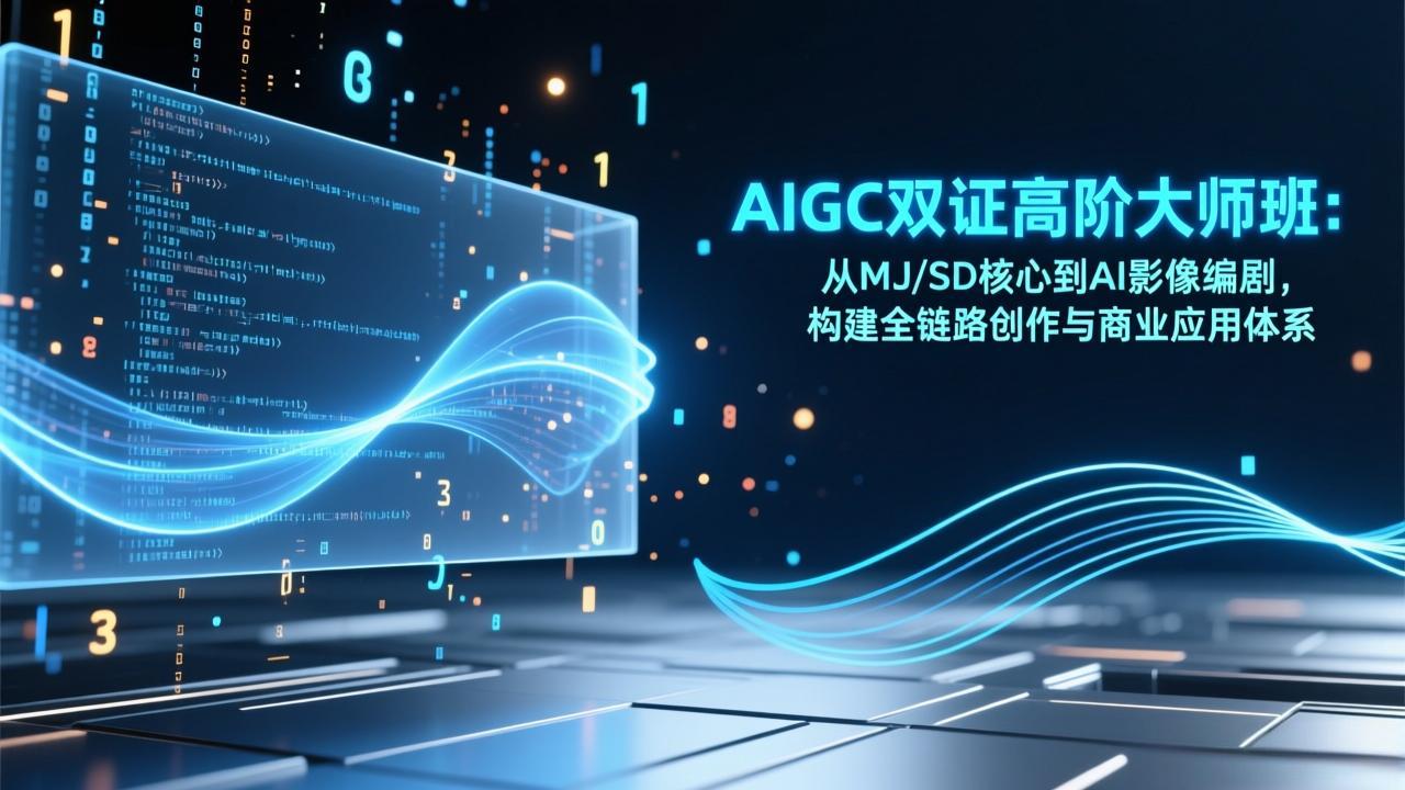AIGC双证高阶大师班：从MJ/SD核心到AI影像编剧，构建全链路创作与商业应用体系-网创项目总站