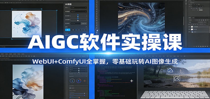 AIGC软件实操课：WebUI+ComfyUI全掌握，零基础玩转AI图像生成-网创项目总站