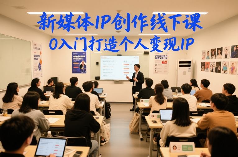 新媒体IP创作线下课,0入门打造个人变现IP-网创项目总站
