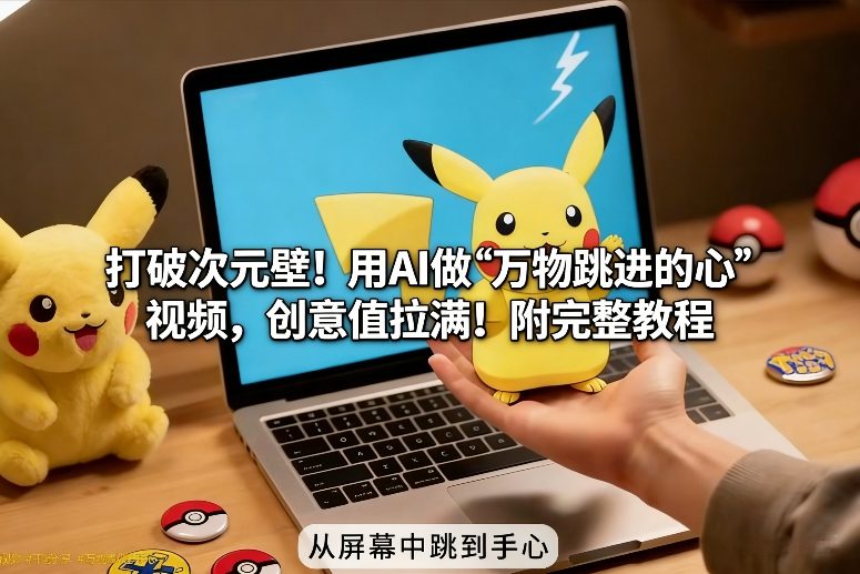 打破次元壁！用AI做【万物跳进手心】视频，创意值拉满！附完整教程-网创项目总站