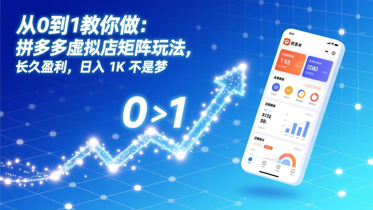 从0到1教你做:拼多多虚拟店矩阵玩法,长久盈利,日入 1K 不是梦-网创项目总站