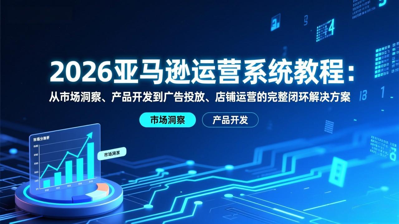 2026亚马逊运营系统教程：从市场洞察、产品开发到广告投放、店铺运营的完整闭环解决方案-网创项目总站