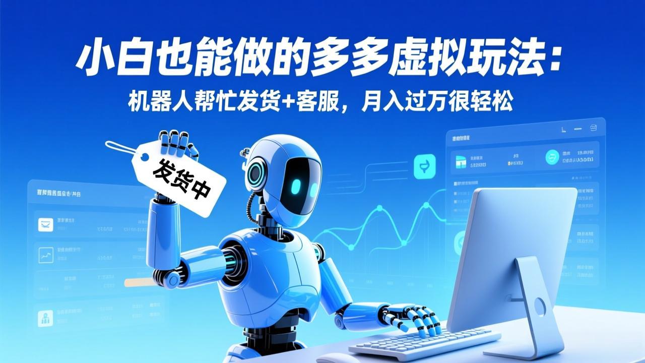 小白也能做的多多虚拟玩法：机器人帮忙发货+客服，月入过万很轻松-网创项目总站