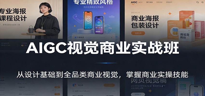 AIGC视觉商业实战班：从设计基础到全品类商业视觉，掌握商业实操技能-网创项目总站